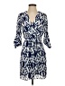 Collective Concepts 100% Polyester Print Blue Casual Dress Size XS - photo 1