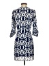 Collective Concepts 100% Polyester Print Blue Casual Dress Size XS - photo 2