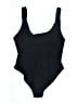 Zeraca Solid Black One Piece Swimsuit Size L - photo 2
