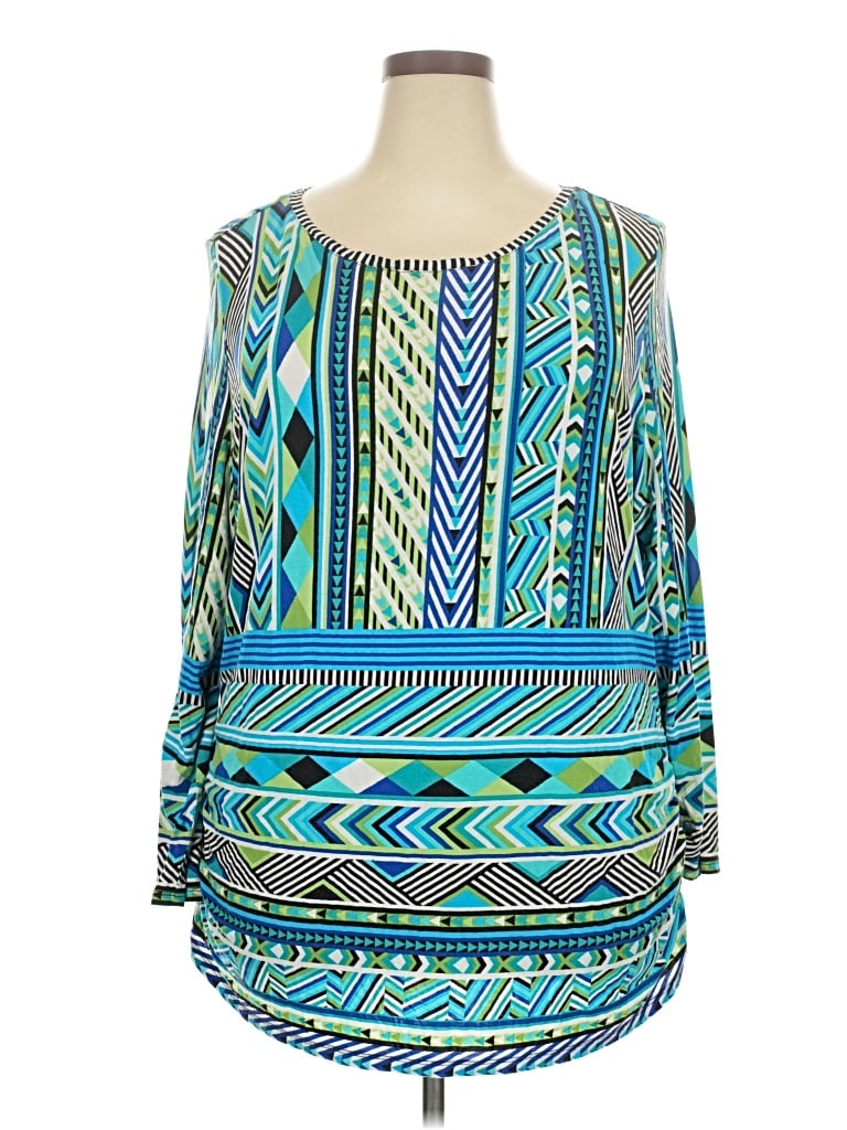 Pre-owned Ruby Rd. 3/4 Sleeve T-shirt In Teal