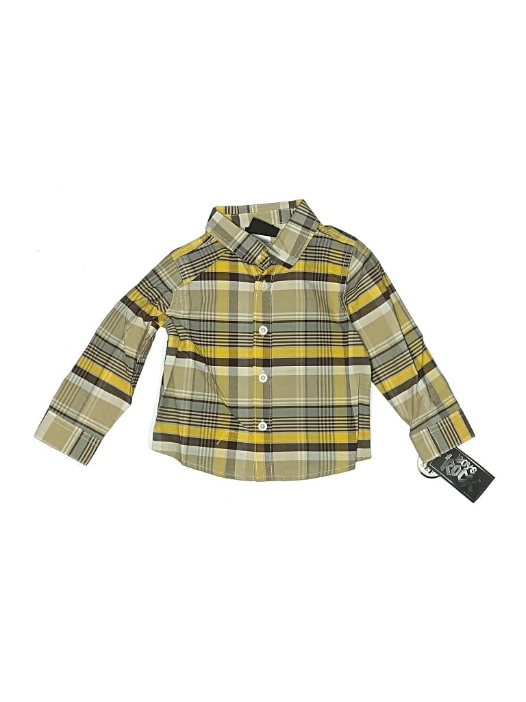 Boys Rock Kids' Long Sleeve Button Down Shirt In Yellow