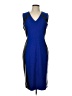 Eva Longoria Color Block Blue Cocktail Dress Size L - photo 1