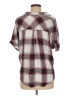 Harper 100% Rayon Plaid Gray Short Sleeve Blouse Size M - photo 2