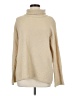 Something Navy Solid Tan Turtleneck Sweater Size M - photo 1