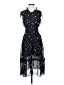 Unbranded 100% Polyester Stars Black Cocktail Dress Size S (estimated) - photo 1