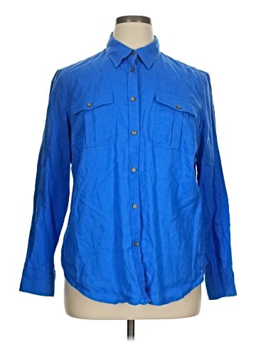 Lauren by Ralph Lauren Long Sleeve Button-Down Shirt (view 1)