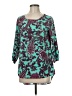 Newbury Kustom 100% Polyester Teal 3/4 Sleeve Blouse Size M - photo 1