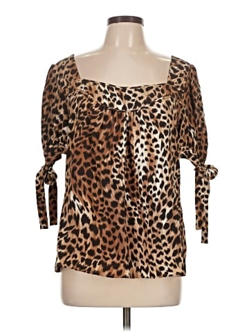 Neiman Marcus 3/4 Sleeve Silk Top (view 1)