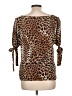 Neiman Marcus 100% Silk Brown 3/4 Sleeve Silk Top Size L - photo 2