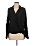 Maven West 100% Cupro Black Long Sleeve Blouse Size L - photo 1