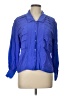 Assorted Brands 100% Silk Blue Long Sleeve Silk Top Size 12 - photo 1