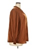 Perch by Blu Pepper 100% Polyester Brown Long Sleeve Blouse Size XXL (estimated) - photo 4