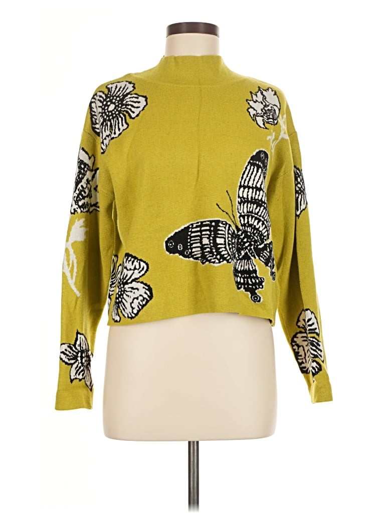 Pre-owned T Tahari Pullover Sweater In Yellow