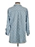 John Mark 100% Lyocell Polka Dots Blue 3/4 Sleeve Button-Down Shirt Size M - photo 2