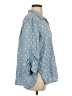 John Mark 100% Lyocell Polka Dots Blue 3/4 Sleeve Button-Down Shirt Size M - photo 4