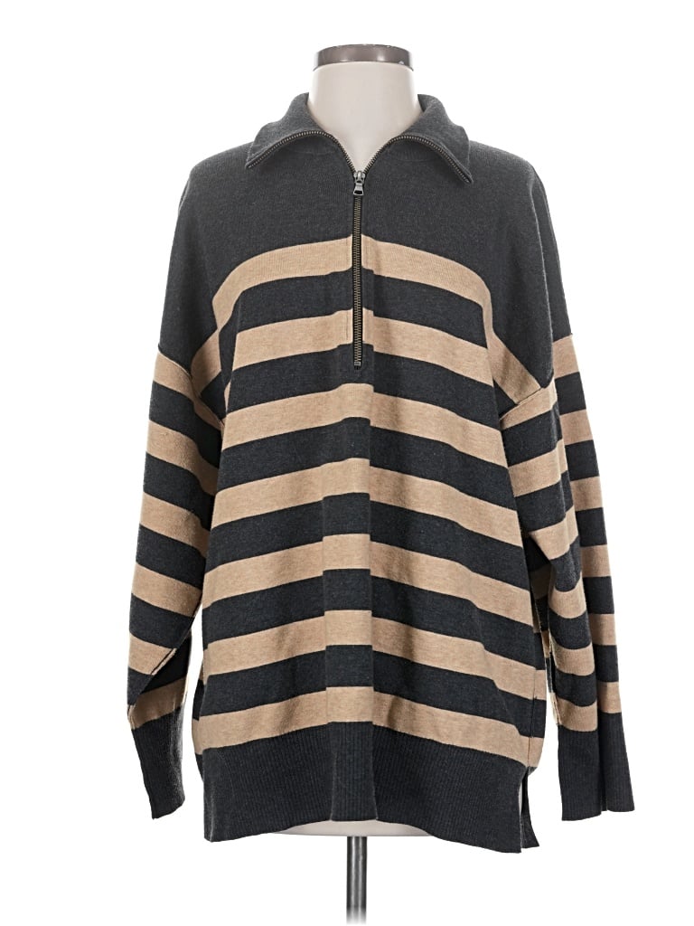 Pre-owned Free People Fleece Jacket In Brown