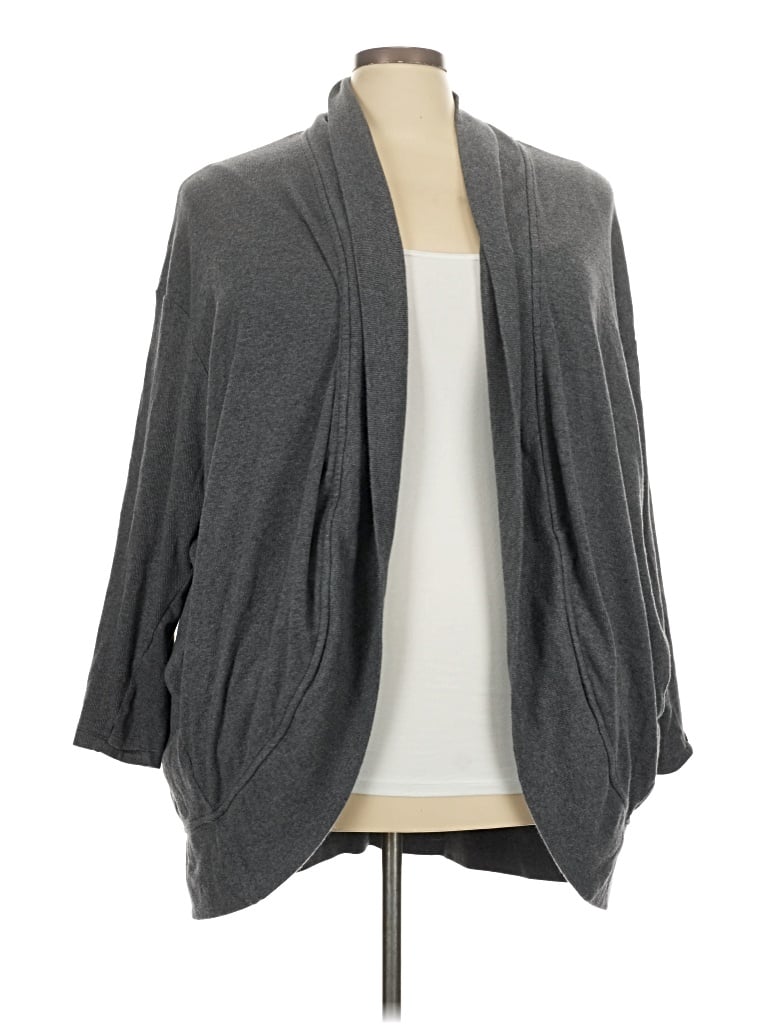 Pre-owned Athleta Cardigan Sweater In Gray