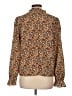 Unbranded 100% Polyester Floral Brown Long Sleeve Blouse Size L - photo 2