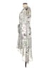 DKNY 100% Polyester Floral Gray Cocktail Dress Size 10 - photo 5