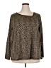 Weekend Suzanne Betro Brown Long Sleeve Blouse Size 2X - photo 1