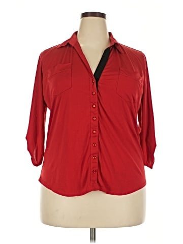 DressBarn 3/4 Sleeve Button-Down Shirt (view 1)
