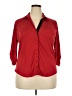 DressBarn Red 3/4 Sleeve Button-Down Shirt Size 2X - photo 1