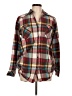 Matchstick 100% Cotton Plaid Brown Long Sleeve Button-Down Shirt Size L - photo 1