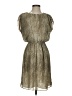 MICHAEL Michael Kors Metallic Silver Green Cocktail Dress Size 4 - photo 1