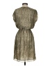 MICHAEL Michael Kors Metallic Silver Green Cocktail Dress Size 4 - photo 2