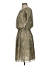 MICHAEL Michael Kors Metallic Silver Green Cocktail Dress Size 4 - photo 5