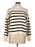 Assorted Brands 100% Acrylic Stripes Ivory Turtleneck Sweater Size L - photo 1