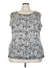 IMAN Silver Sleeveless Blouse Size 3X - photo 1