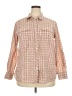 Talbots Plaid Orange Pink Long Sleeve Button-Down Shirt Size 18W - photo 1