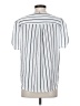 Adrianna Papell Stripes White Short Sleeve Blouse Size S - photo 2