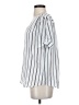 Adrianna Papell Stripes White Short Sleeve Blouse Size S - photo 5