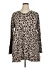 Tickled Teal Animal Print Tan Long Sleeve Blouse Size XL - photo 1