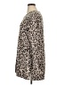 Tickled Teal Animal Print Tan Long Sleeve Blouse Size XL - photo 5