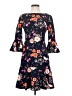 Eliza J Floral Black Casual Dress Size 4 - photo 1