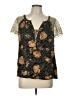 HD in Paris Black Short Sleeve Blouse Size 12 - photo 1