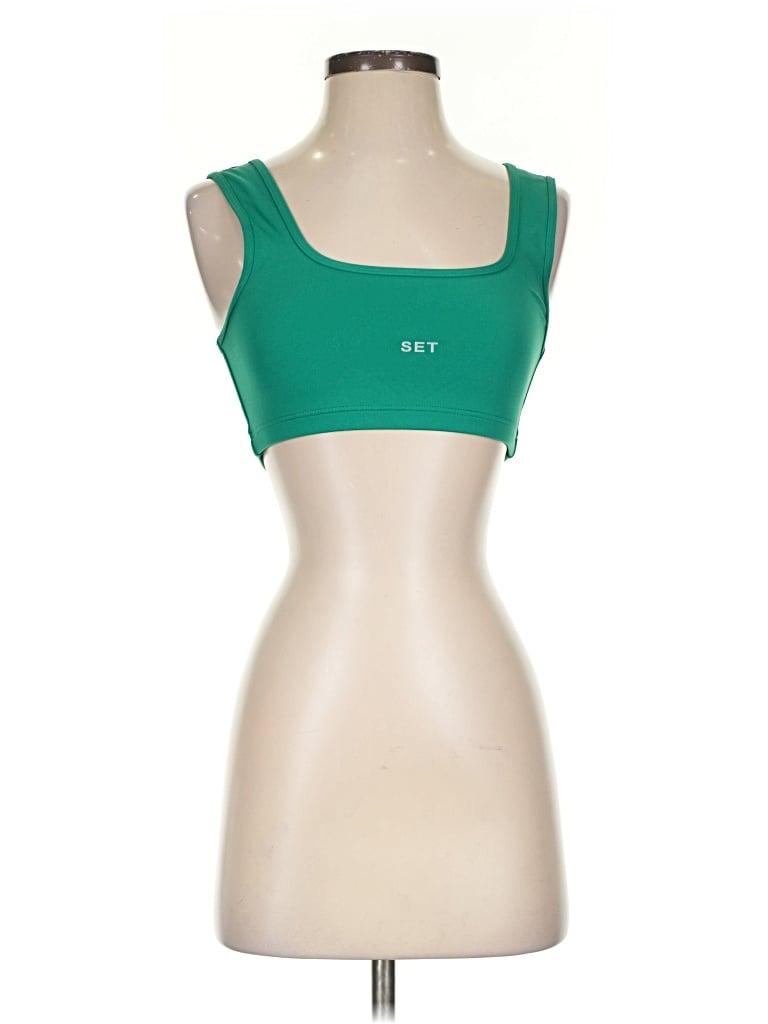 Pre-owned Set Active Sports Bra In Green