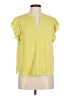 Calvin Klein Yellow Short Sleeve Blouse Size M - photo 1