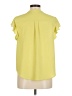 Calvin Klein Yellow Short Sleeve Blouse Size M - photo 2