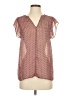 Octavia Burgundy Short Sleeve Blouse Size XS - photo 1