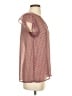 Octavia Burgundy Short Sleeve Blouse Size XS - photo 4