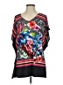 Rafaella Floral Black Sleeveless T-Shirt Size S - photo 1