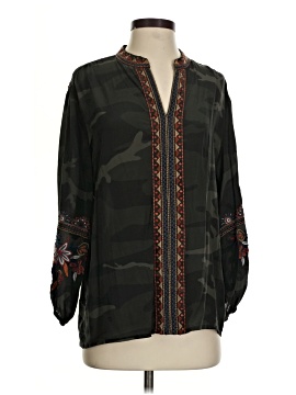 Johnny Was Long Sleeve Silk Top