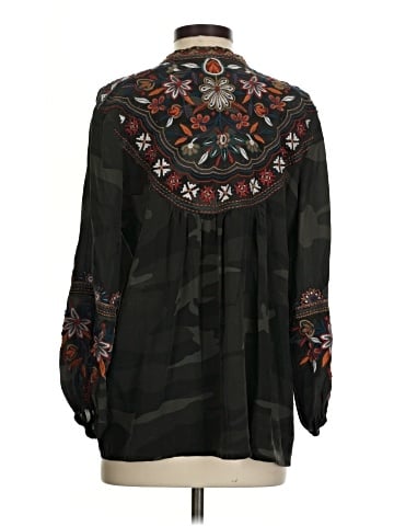Johnny Was Long Sleeve Silk Top (view 2)