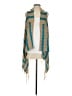 Hayden 100% Acrylic Color Block Stripes Teal Kimono Size S - photo 1