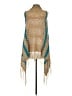 Hayden 100% Acrylic Color Block Stripes Teal Kimono Size S - photo 2