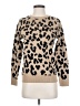 Kim Rogers 100% Cotton Animal Print Tan Pullover Sweater Size S - photo 1